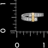 Tiffany & Co. Platinum and 18K Yellow Gold Estate Diamond "Edge" Ring