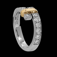 Tiffany & Co. Platinum and 18K Yellow Gold Estate Diamond "Edge" Ring