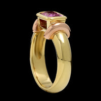 Ruth Taubman 18K Yellow and Rose Gold Estate Pink Sapphire Ring