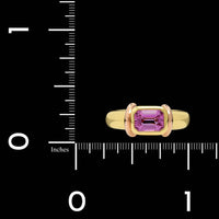 Ruth Taubman 18K Yellow and Rose Gold Estate Pink Sapphire Ring