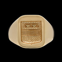 18K Yellow Gold Estate Coat of Arms Ring