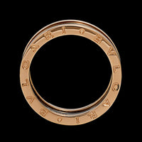 Bulgari 18K Rose Gold Estate B.zero1 Black Ceramic Ring