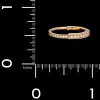 Tiffany & Co. 18K Rose Gold Estate Pave Lock Ring