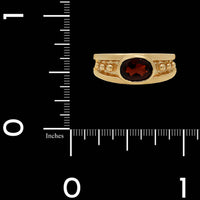 14K Yellow Gold Estate Garnet Ring