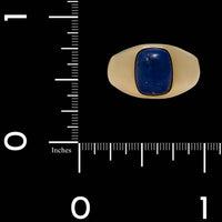 14K Yellow Gold Estate Lapis Ring