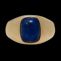 14K Yellow Gold Estate Lapis Ring