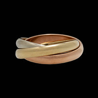 14K Tricolor Gold Estate Rolling Ring