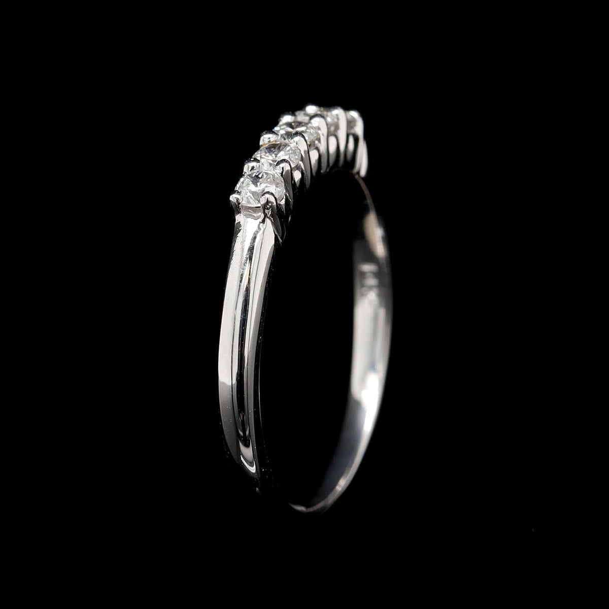 14K White Gold Estate Diamond Band
