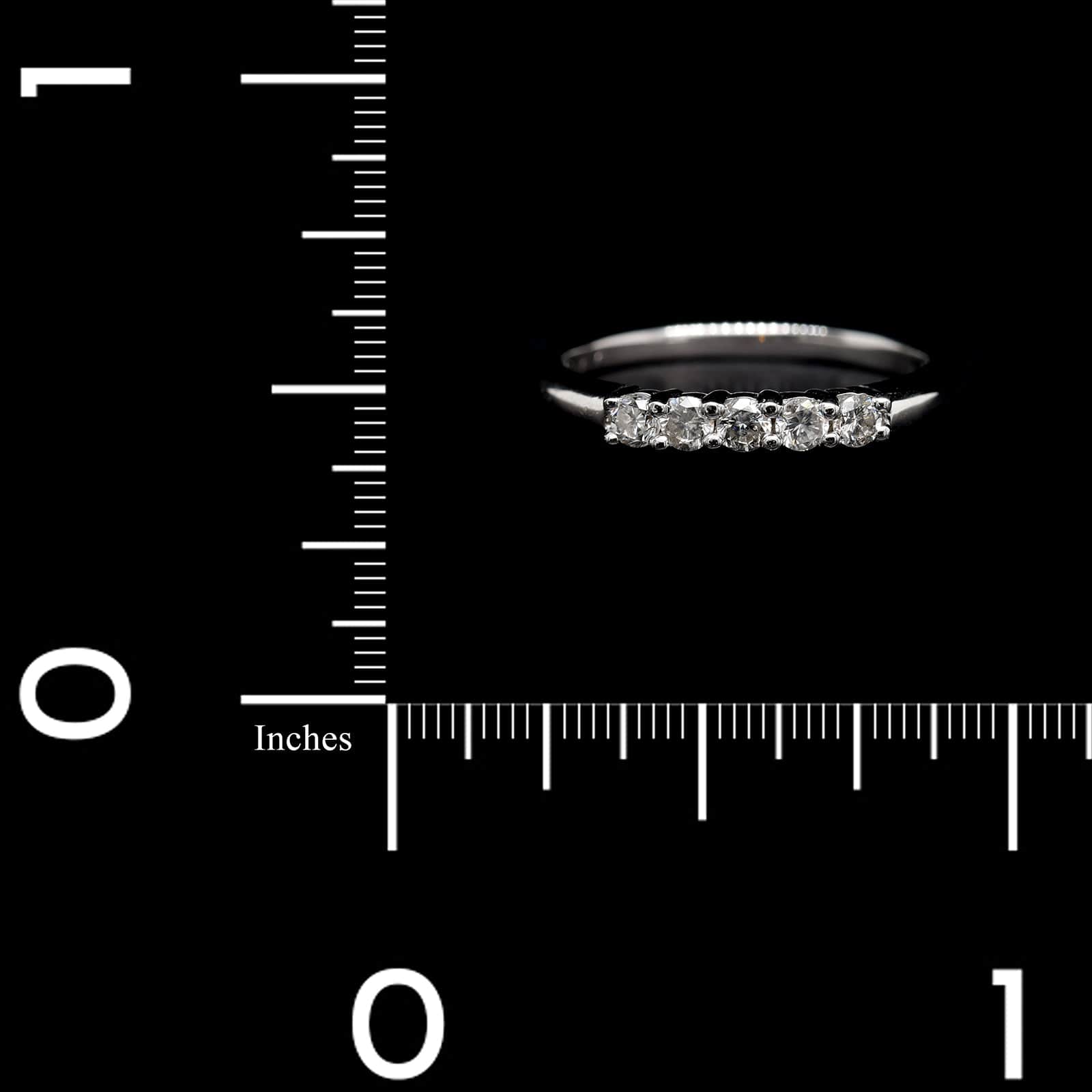 14K White Gold Estate Diamond Band