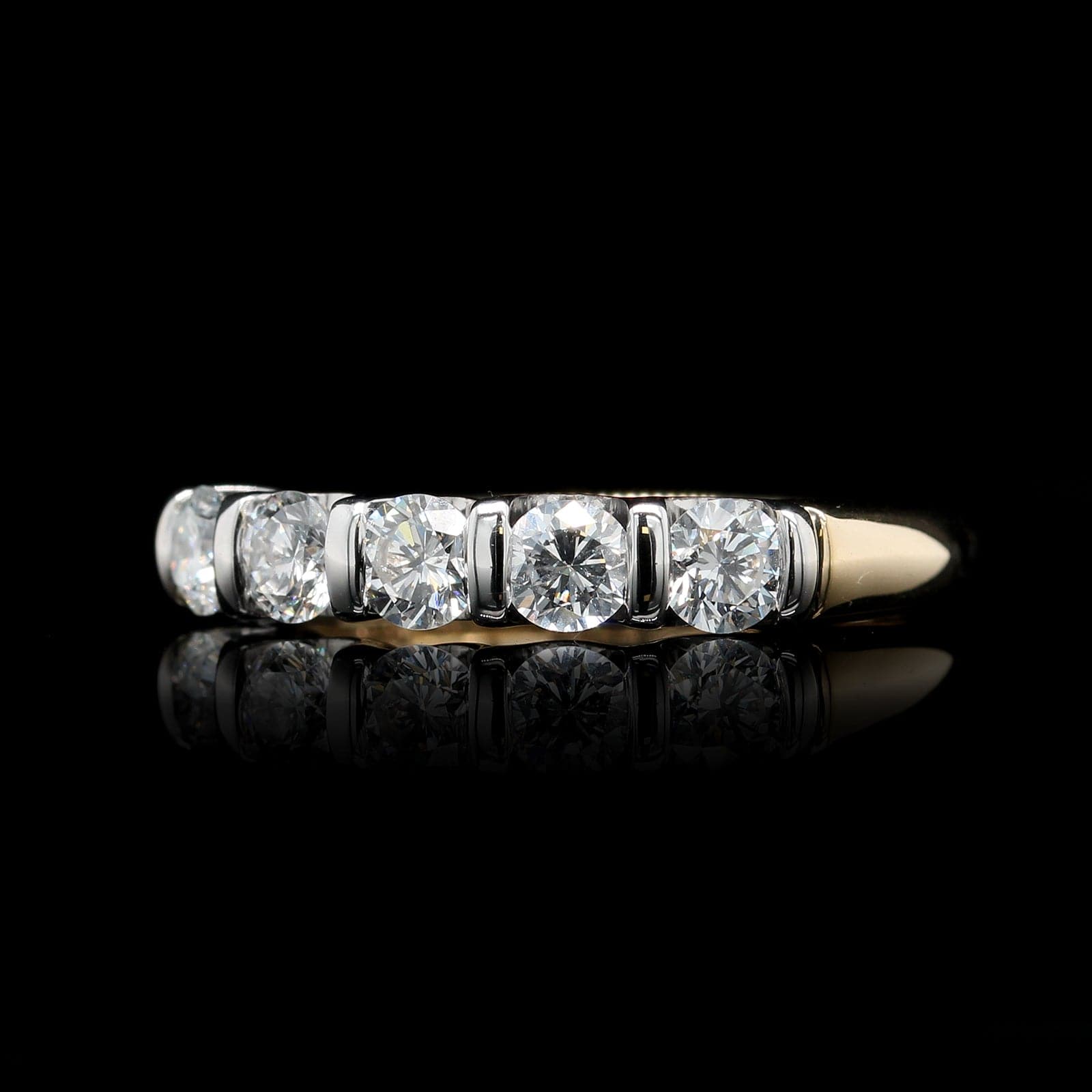 14K Two-tone Gold Estate Diamond Band