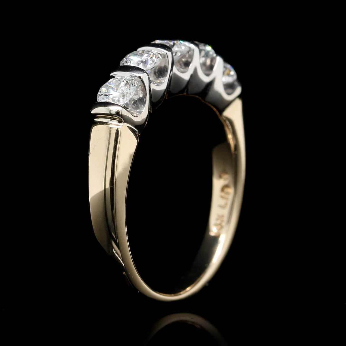 14K Two-tone Gold Estate Diamond Band