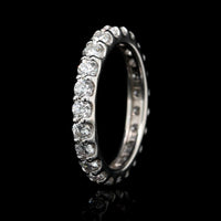 14K White Gold Estate Diamond Eternity Band