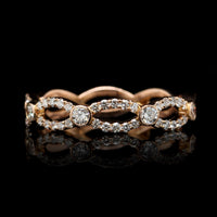 18K Rose Gold Estate Diamond Band