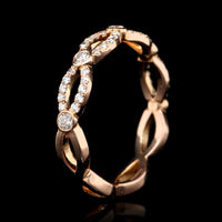 18K Rose Gold Estate Diamond Band