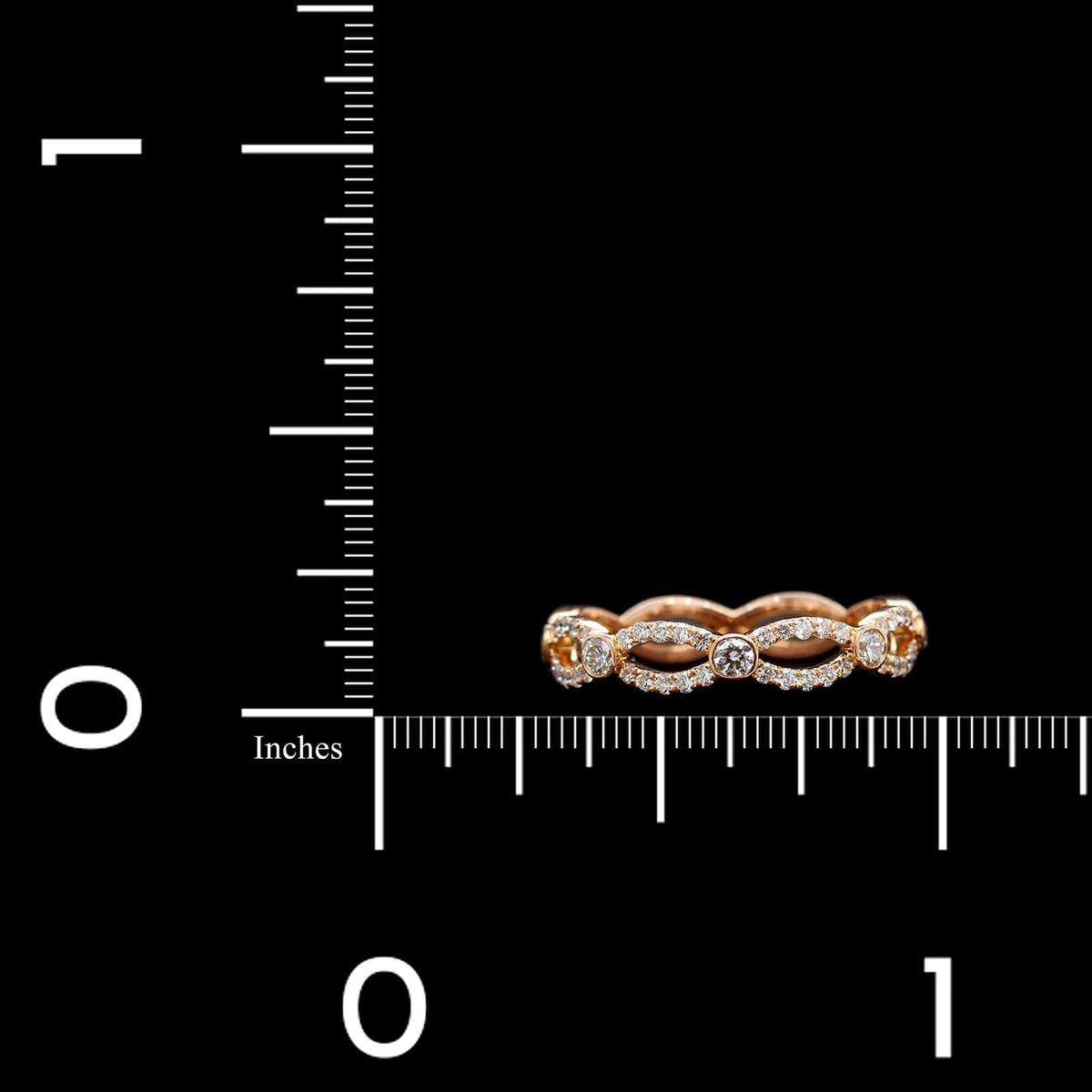18K Rose Gold Estate Diamond Band