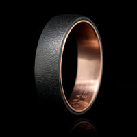 Ammara Stone 14K Rose Gold and Tantalum Estate Band