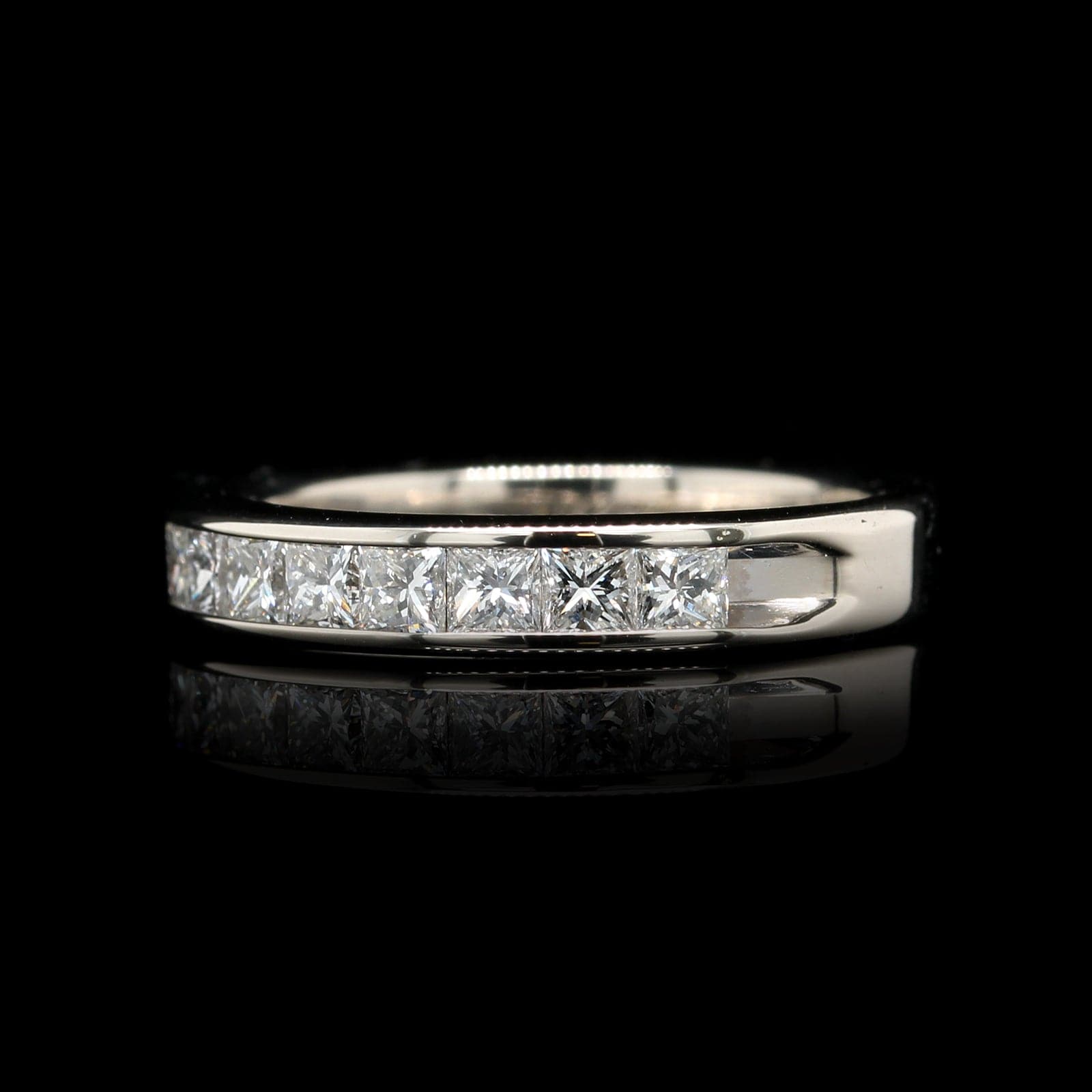 14K White Gold Estate Diamond Band