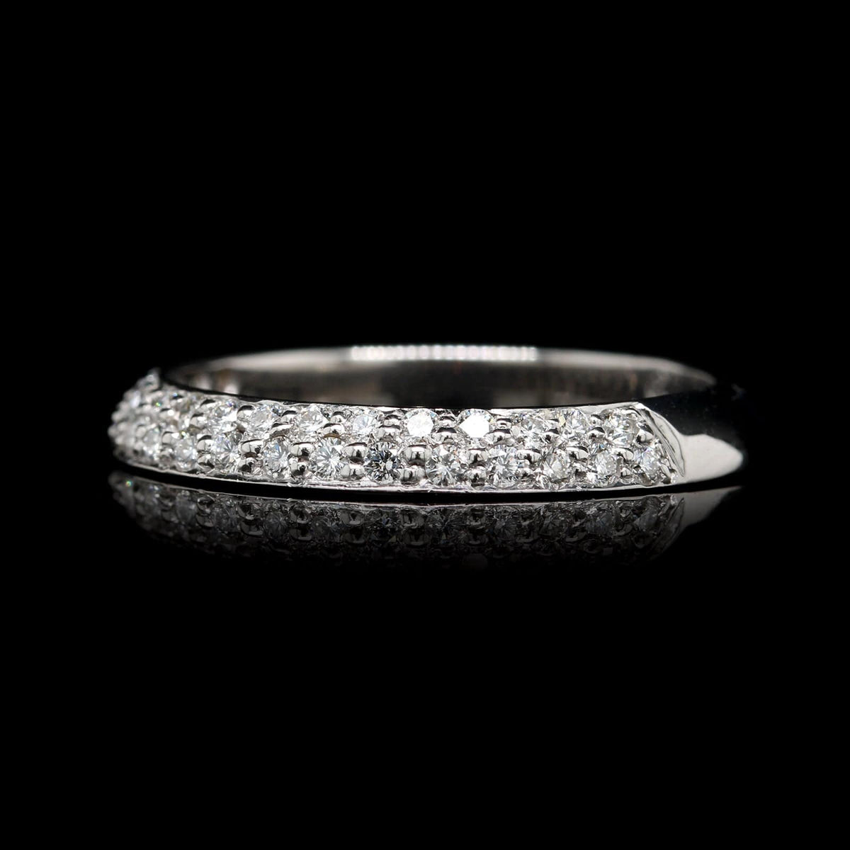 18K White Gold Estate Diamond Band