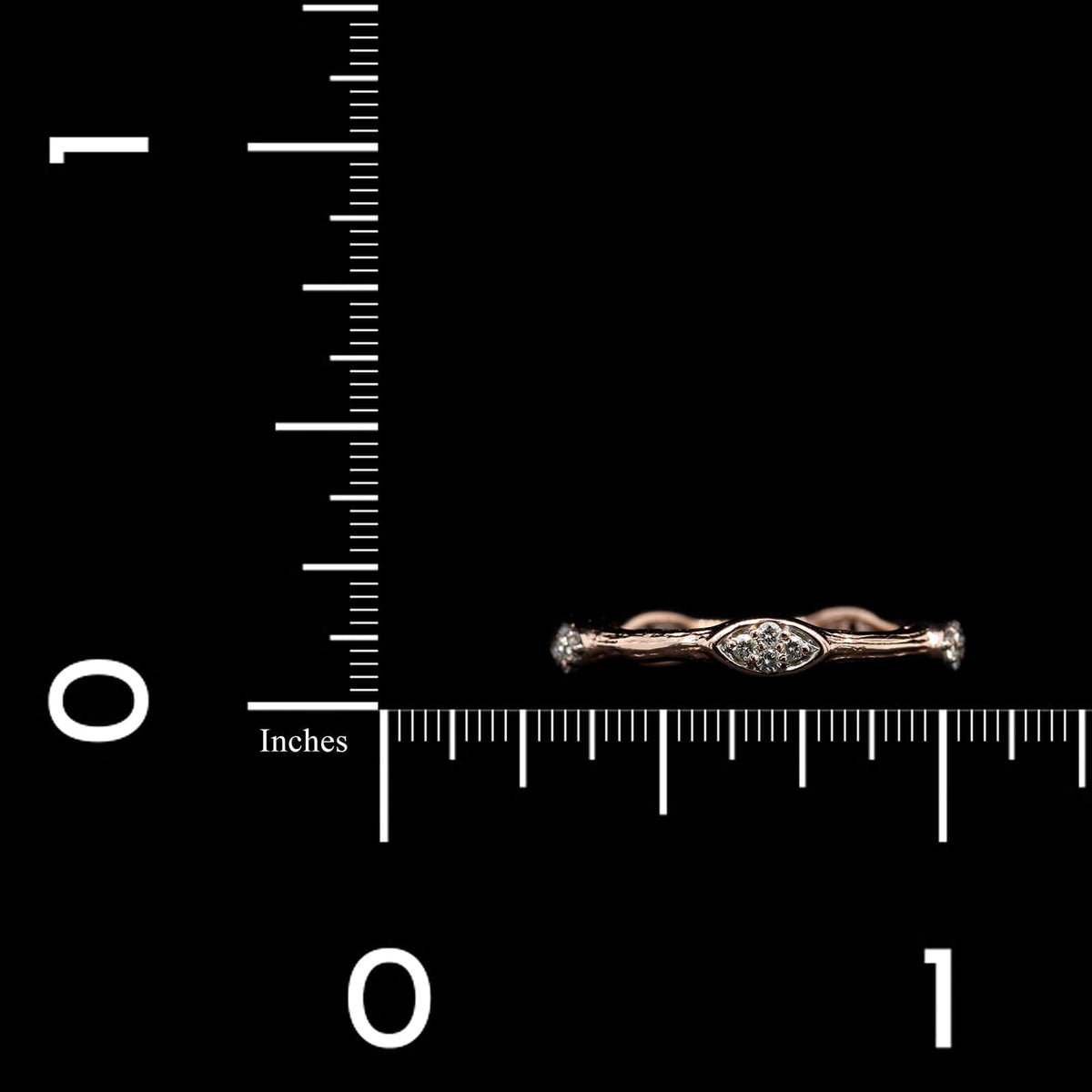 14K Rose Gold Estate Diamond Band