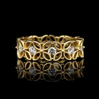 Jack Kelege 18K Yellow Gold Estate Diamond Eternity Band