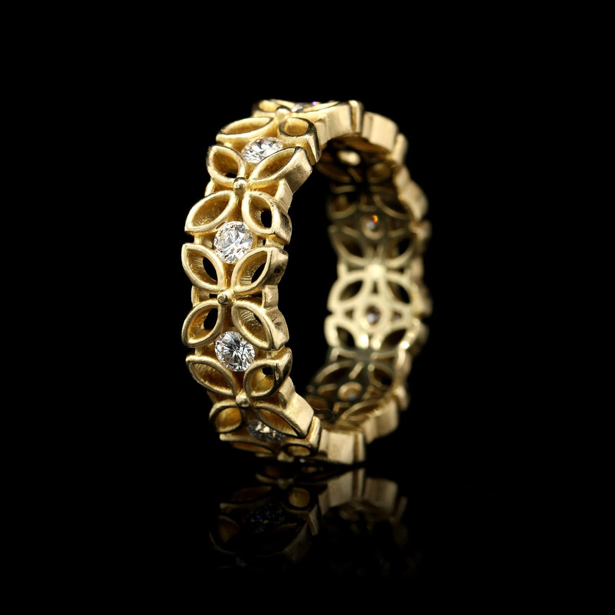 Jack Kelege 18K Yellow Gold Estate Diamond Eternity Band