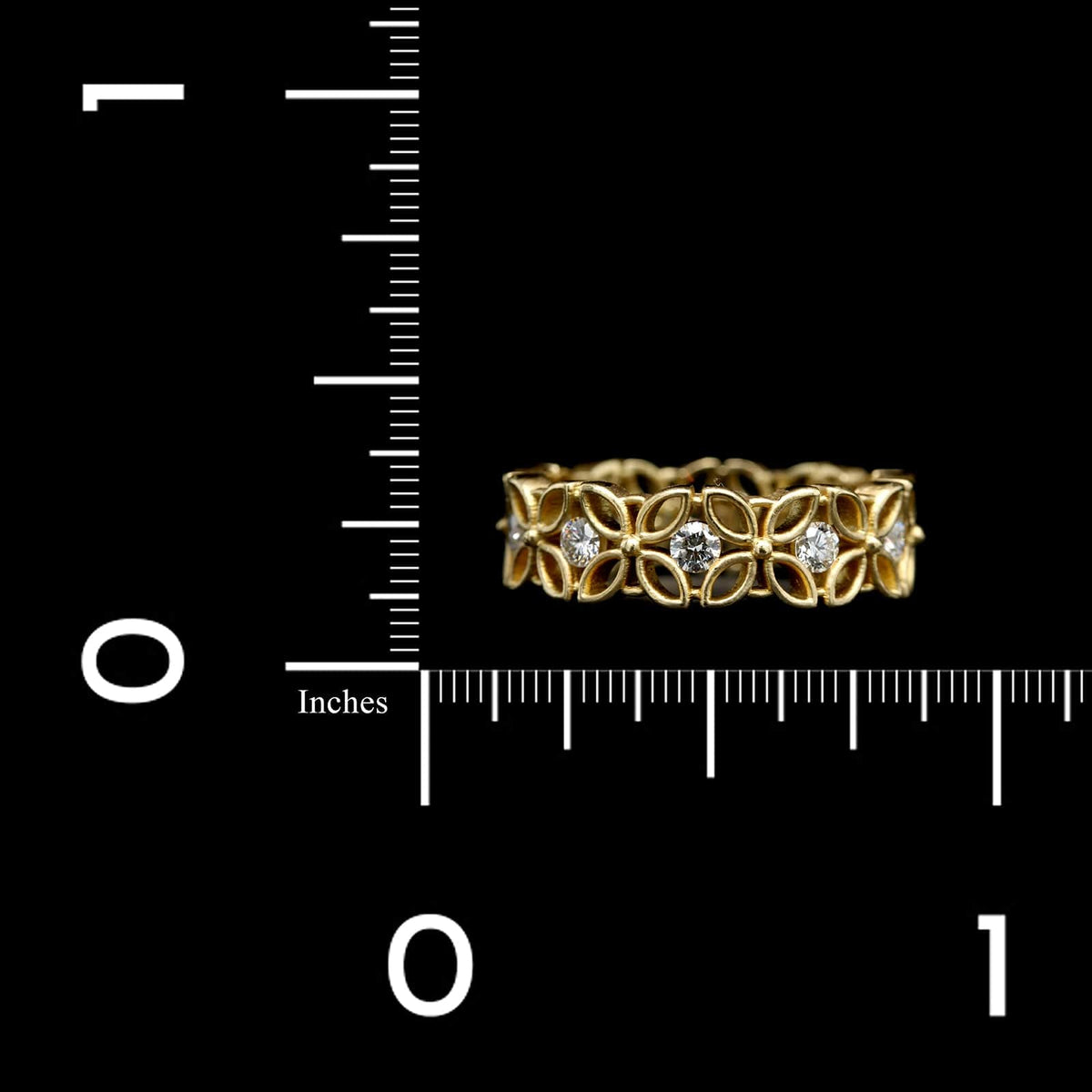 Jack Kelege 18K Yellow Gold Estate Diamond Eternity Band