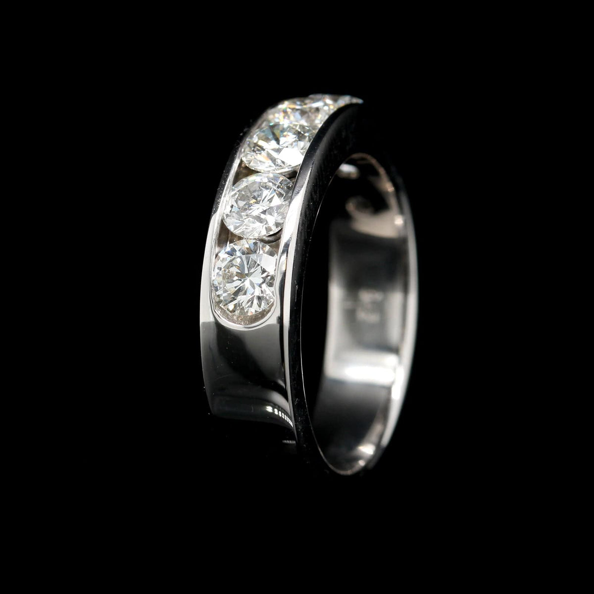 14K White Gold Estate Diamond Band
