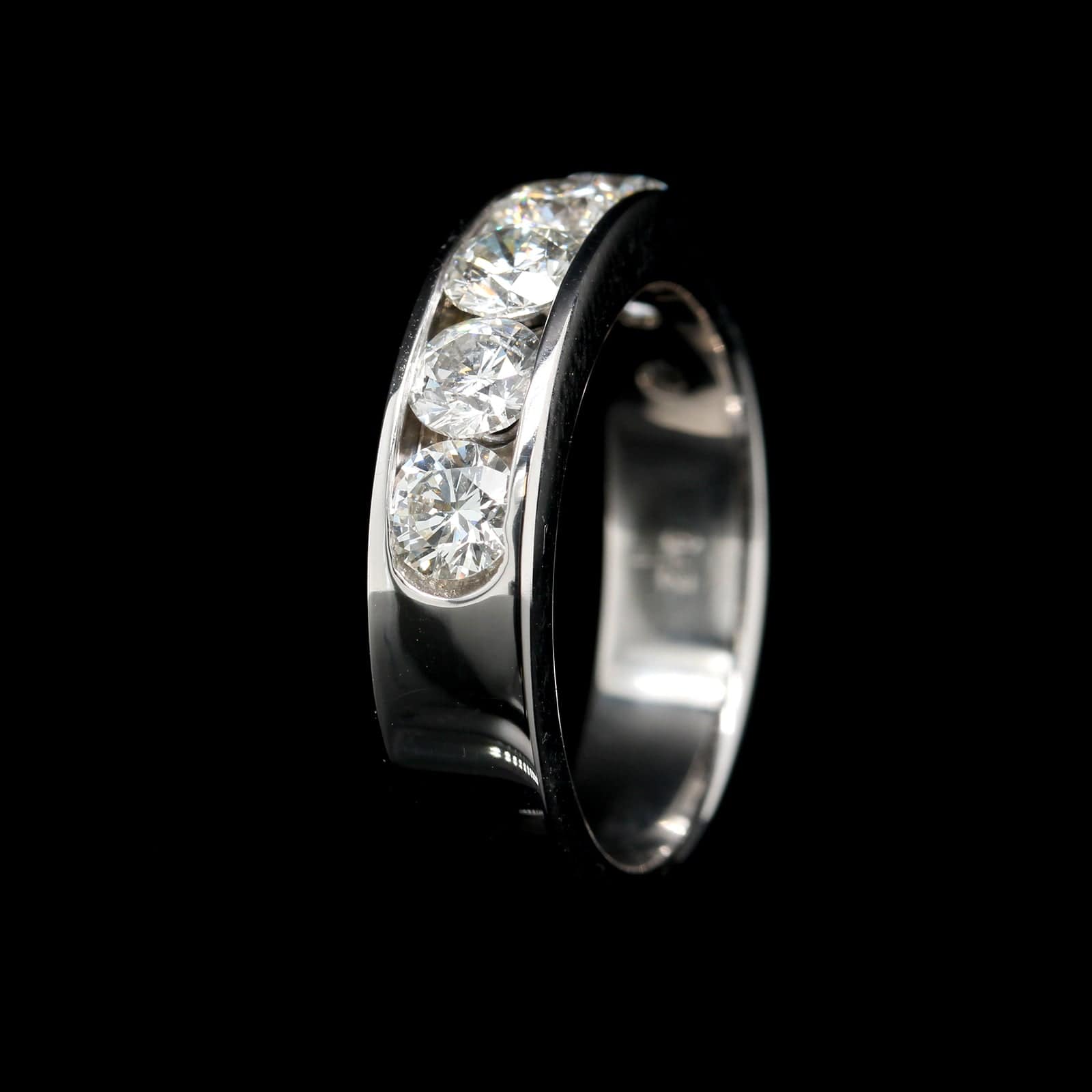 14K White Gold Estate Diamond Band