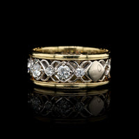 Jack Kelege 18K two-tone Gold Estate Diamond Band