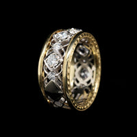 Jack Kelege 18K two-tone Gold Estate Diamond Band