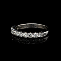 14K White Gold Estate Diamond Band