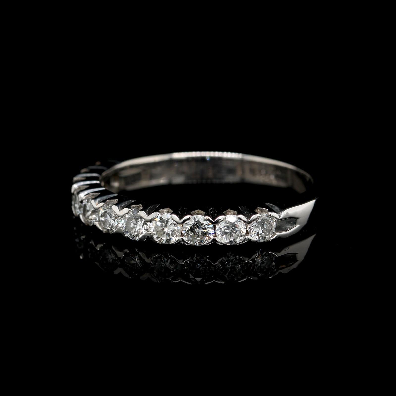 14K White Gold Estate Diamond Band