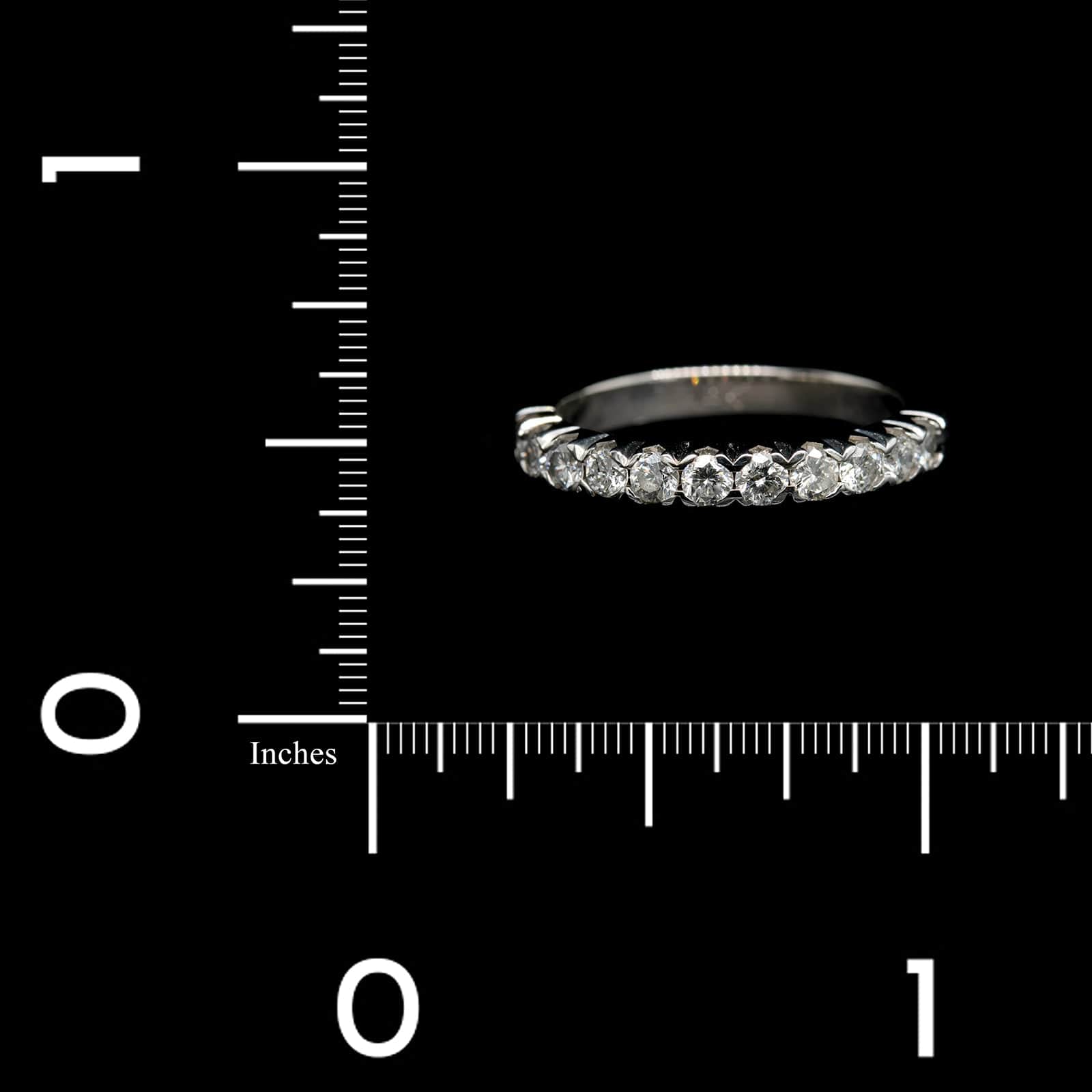 14K White Gold Estate Diamond Band