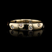 14K Yellow Gold Estate Diamond Scattered Eternity Band