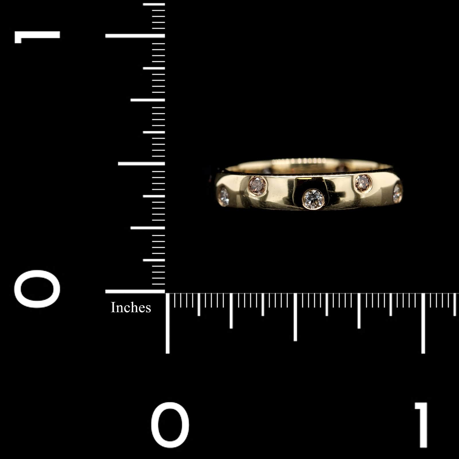 14K Yellow Gold Estate Diamond Scattered Eternity Band