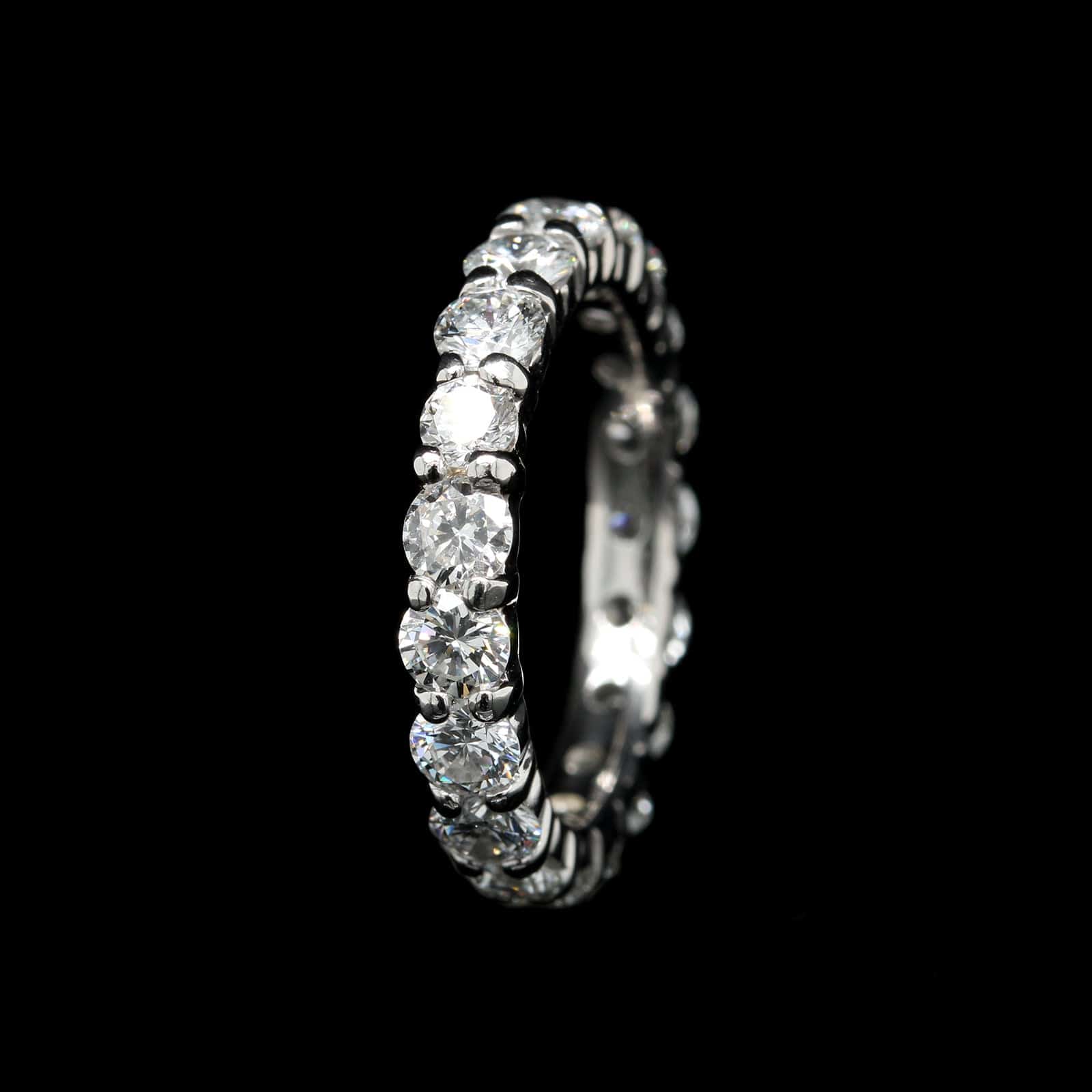 18K White Gold Estate Diamond Eternity Band