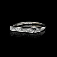 14K White Gold Estate Diamond Channel Band