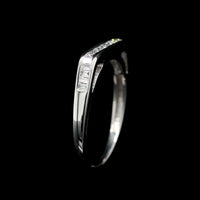 14K White Gold Estate Diamond Channel Band