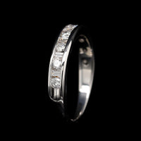 14K White Gold Estate Diamond Band