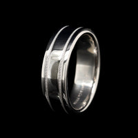 Tiffany & Co. Platinum Estate Double Milgrain Band