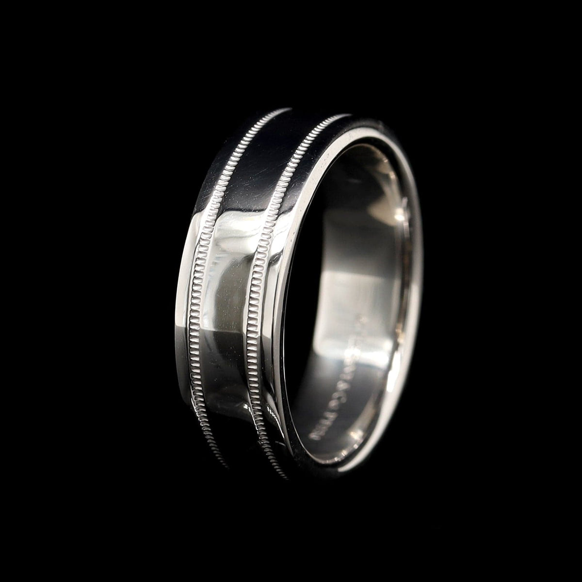Tiffany & Co. Platinum Estate Double Milgrain Band