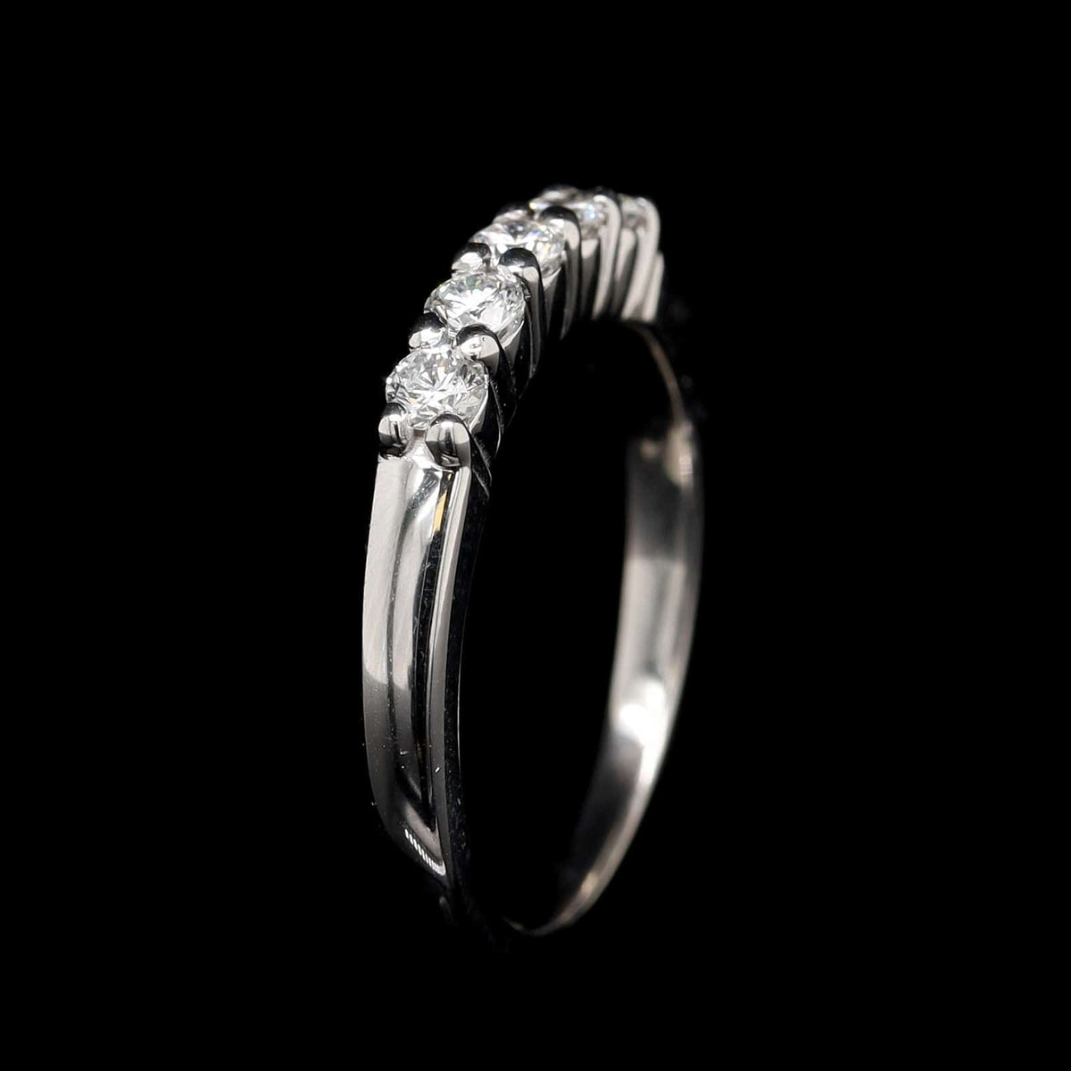14K White Gold Estate Diamond Band