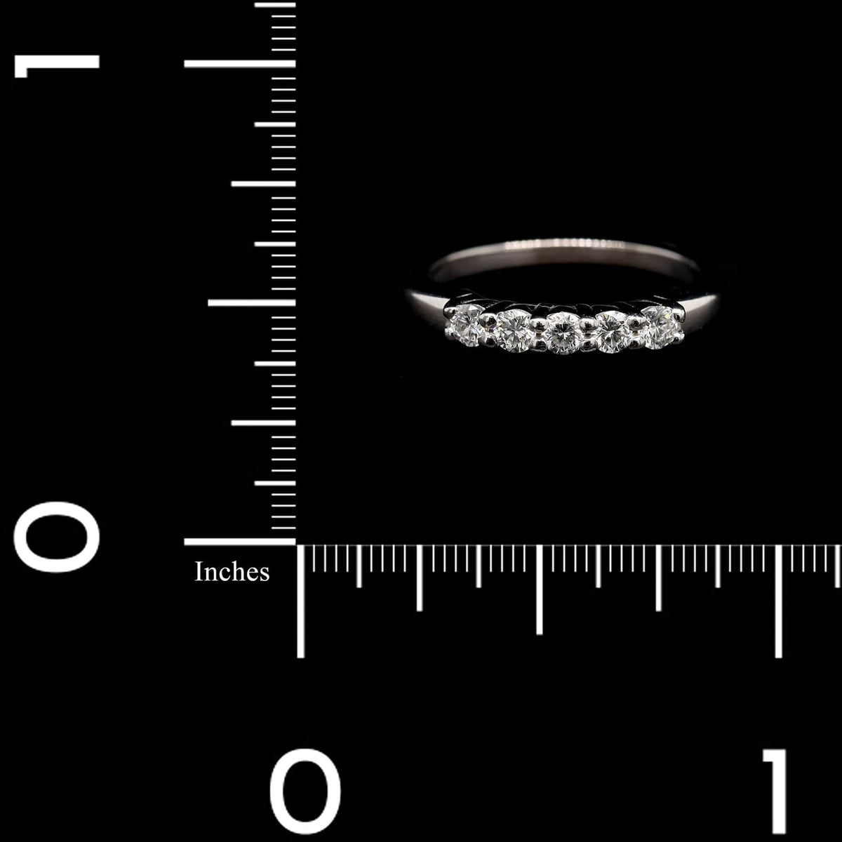 14K White Gold Estate Diamond Band