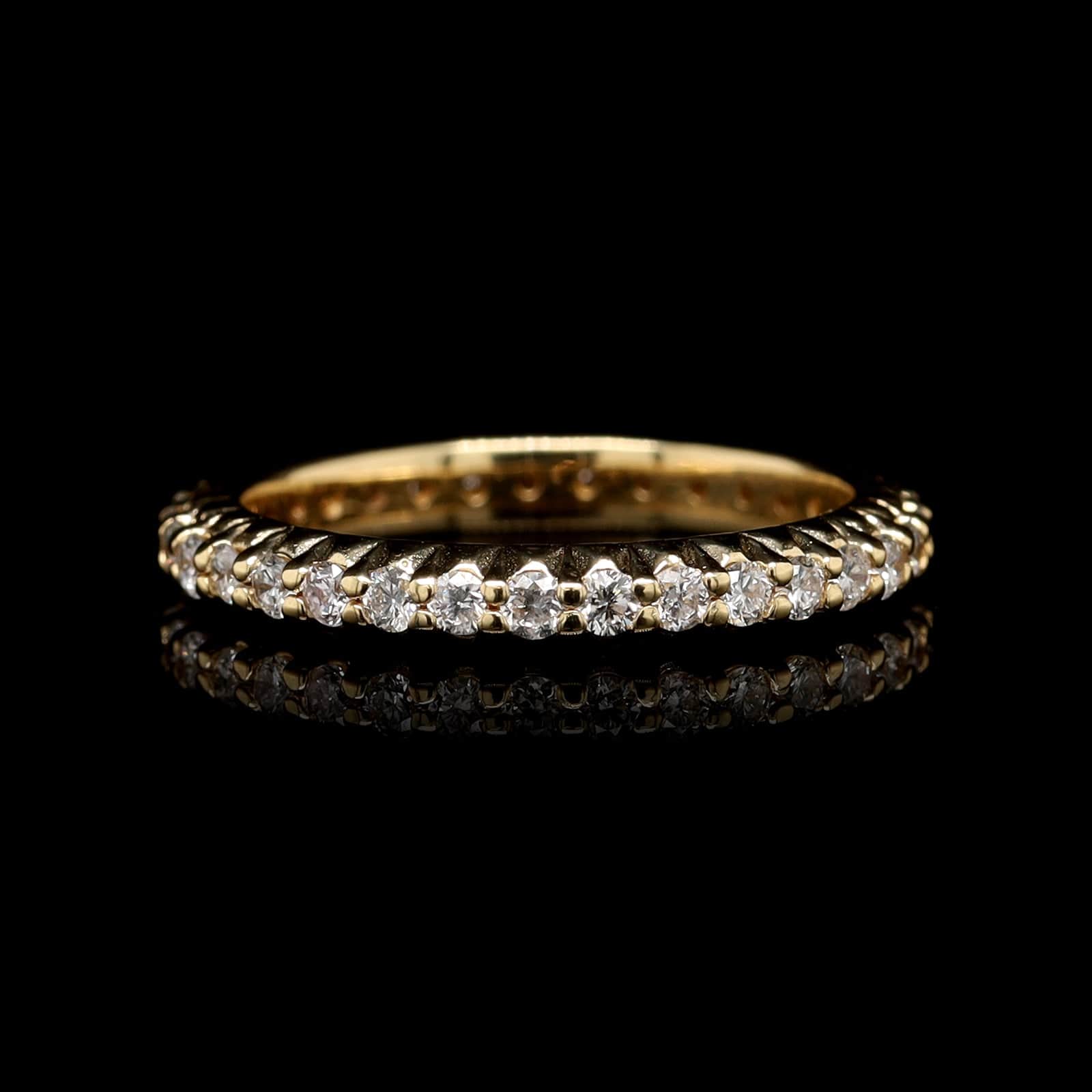 18K Yellow Gold Estate Diamond Eternity Band