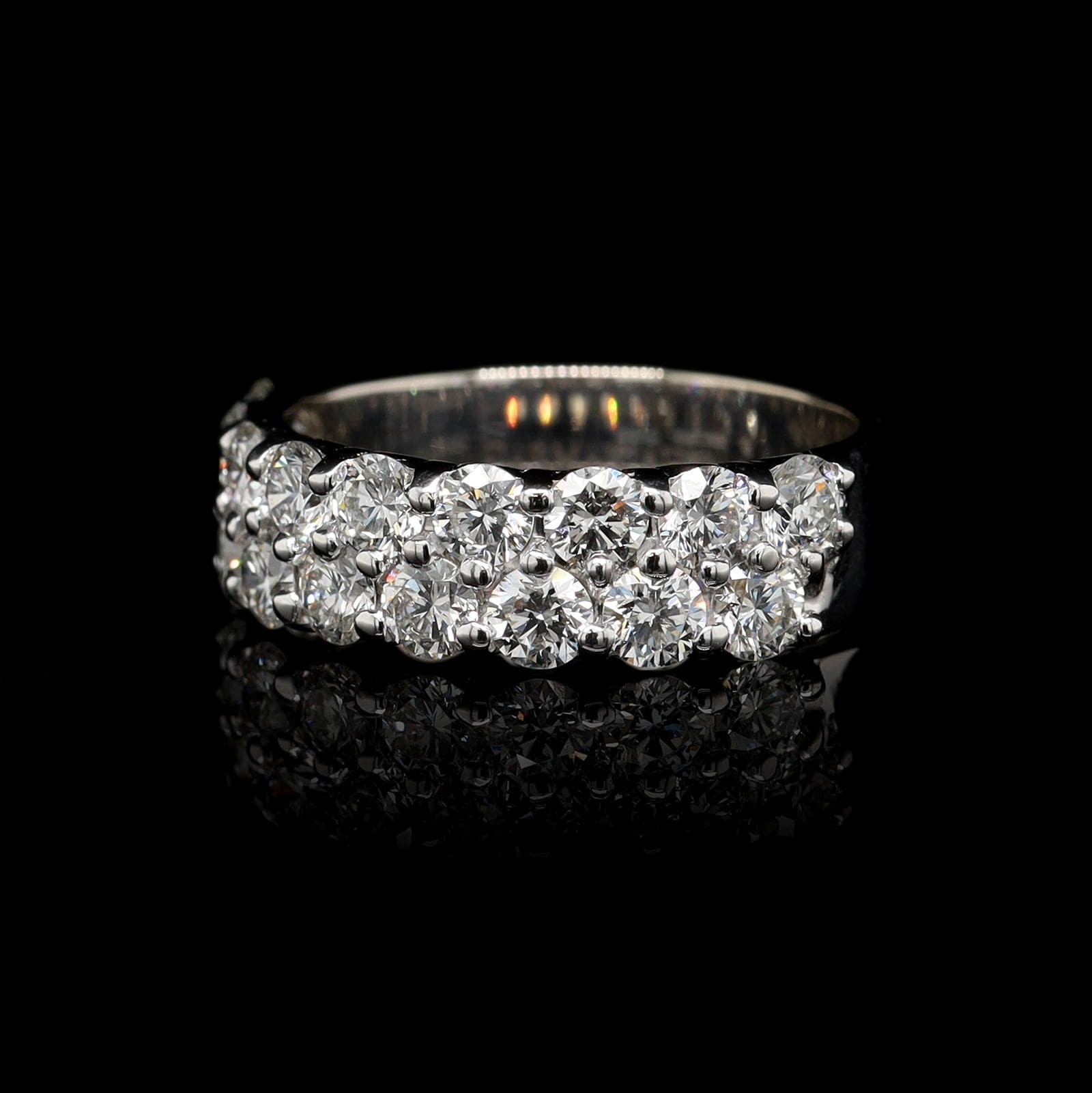 14K White Gold Estate Diamond Band