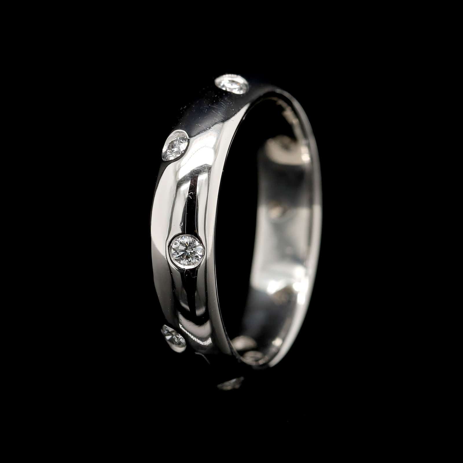 Tiffany &amp; Co. Platinum Estate Diamond Etoile Band