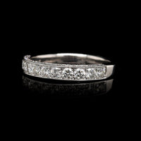 14K White Gold Estate Diamond Band