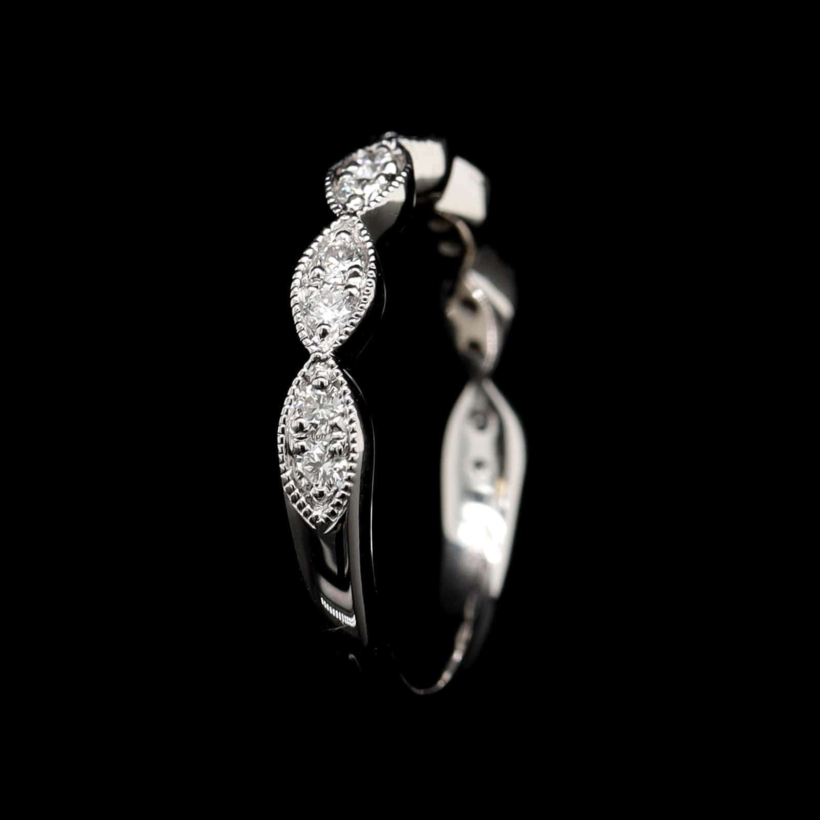14K White Gold Estate Diamond Band