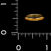 18K Yellow Gold Estate Yellow Enamel Stackable Band