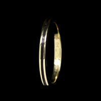 18K Yellow Gold Estate Black Enamel Stack Band
